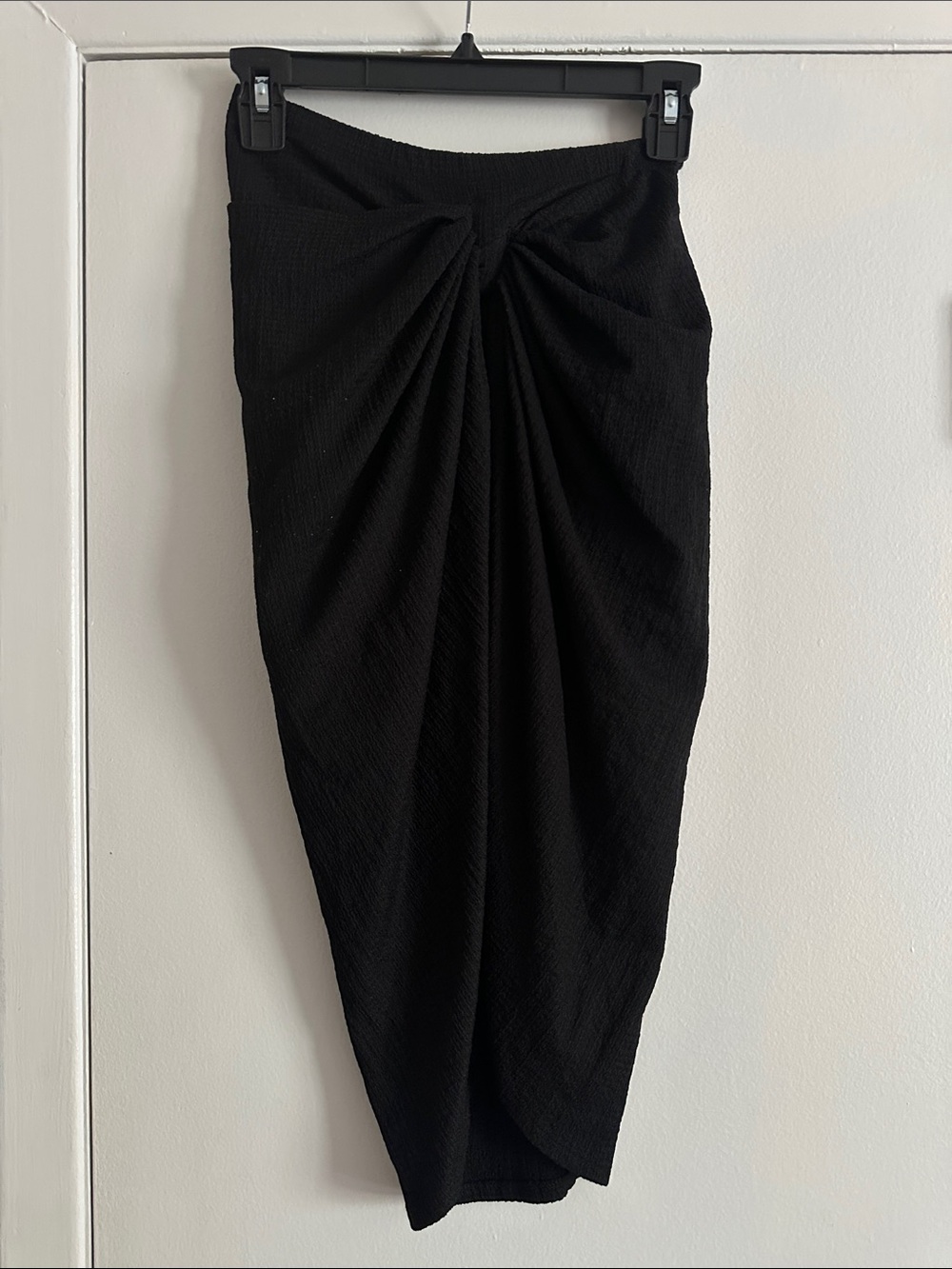 Black Twist-Detail Skirt